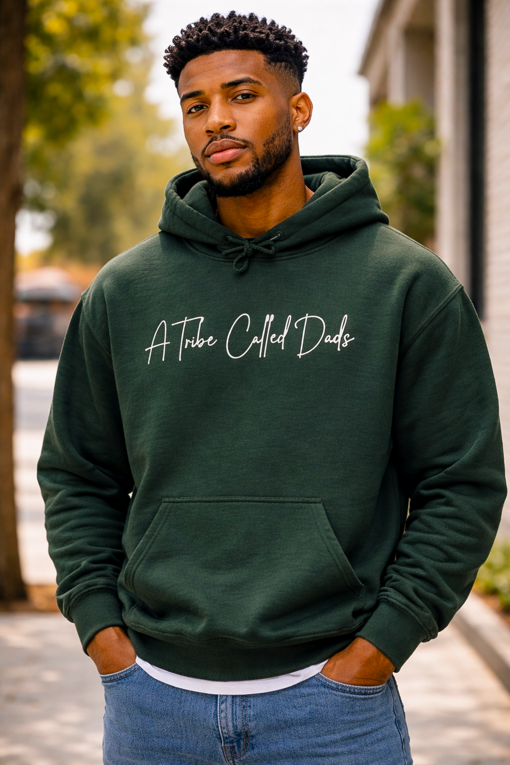 Fatherhood is Earned Hoodie Forest Green