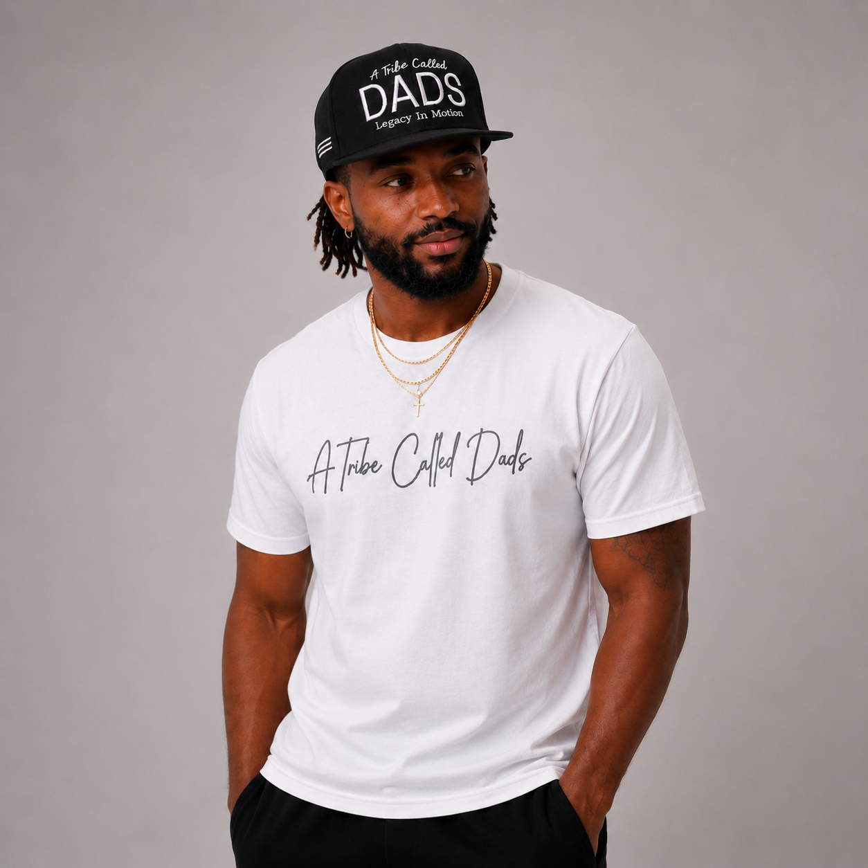 Fatherhood Is Earned Tee Vintage White