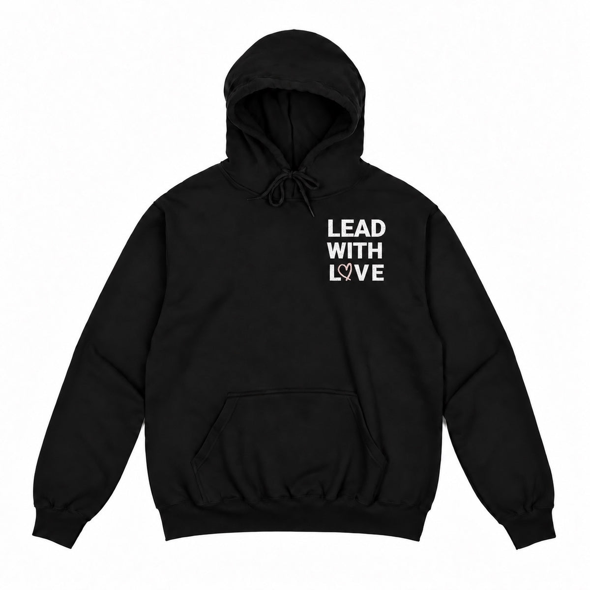 Black Lead With Love hoodie front